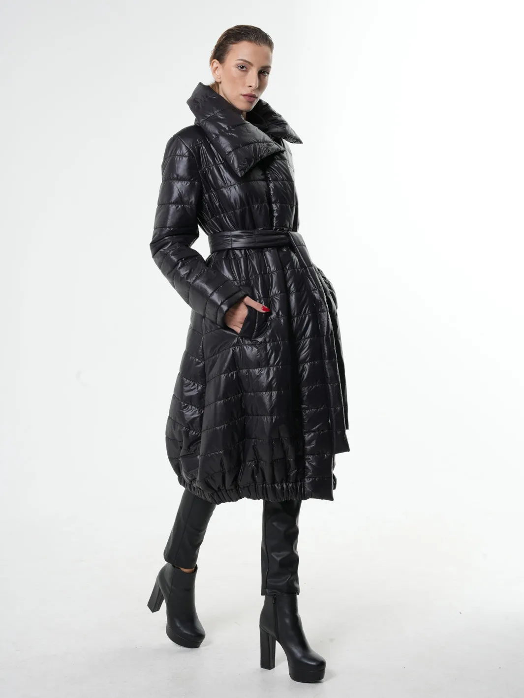 Long Winter Belted Coat