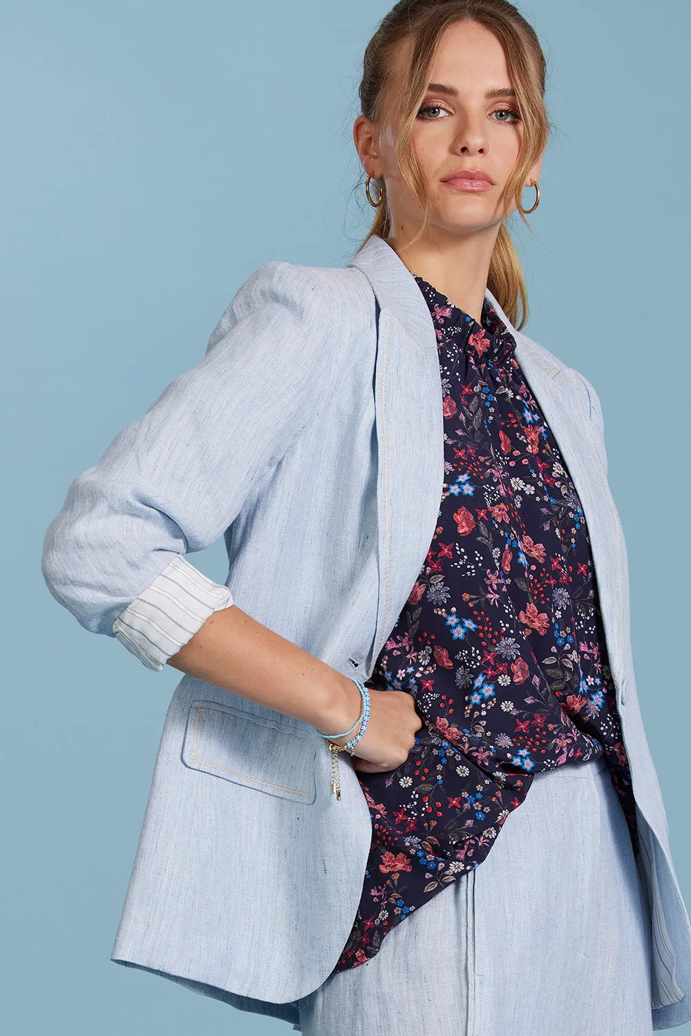 Here is an optimized version of the product title with added modifiers:

Madly Sweetly Womens Elegant Oasis Blazer - Style MS1043

This title includes useful modifiers such as Womens to specify the target demographic and Elegant to highlight the style or appeal of the blazer.