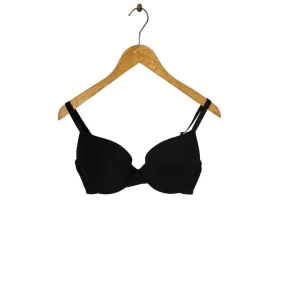 Marks & Spencer Cotton Black Push Up Plunge Bra | Brand New |