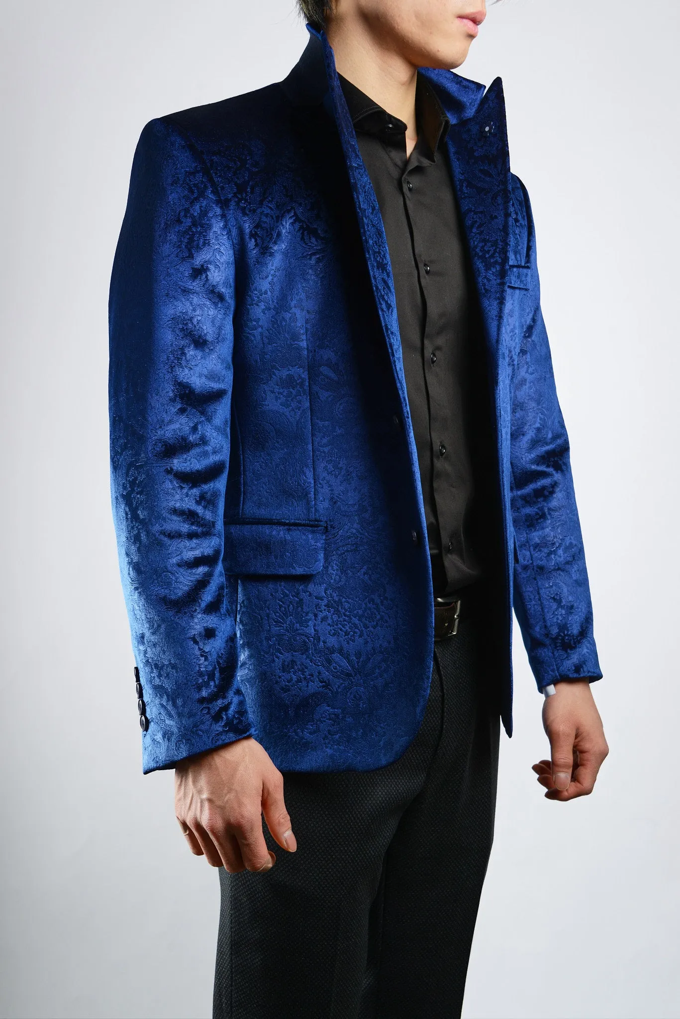 Mayfair Solid Iridescent Velvet Blazer