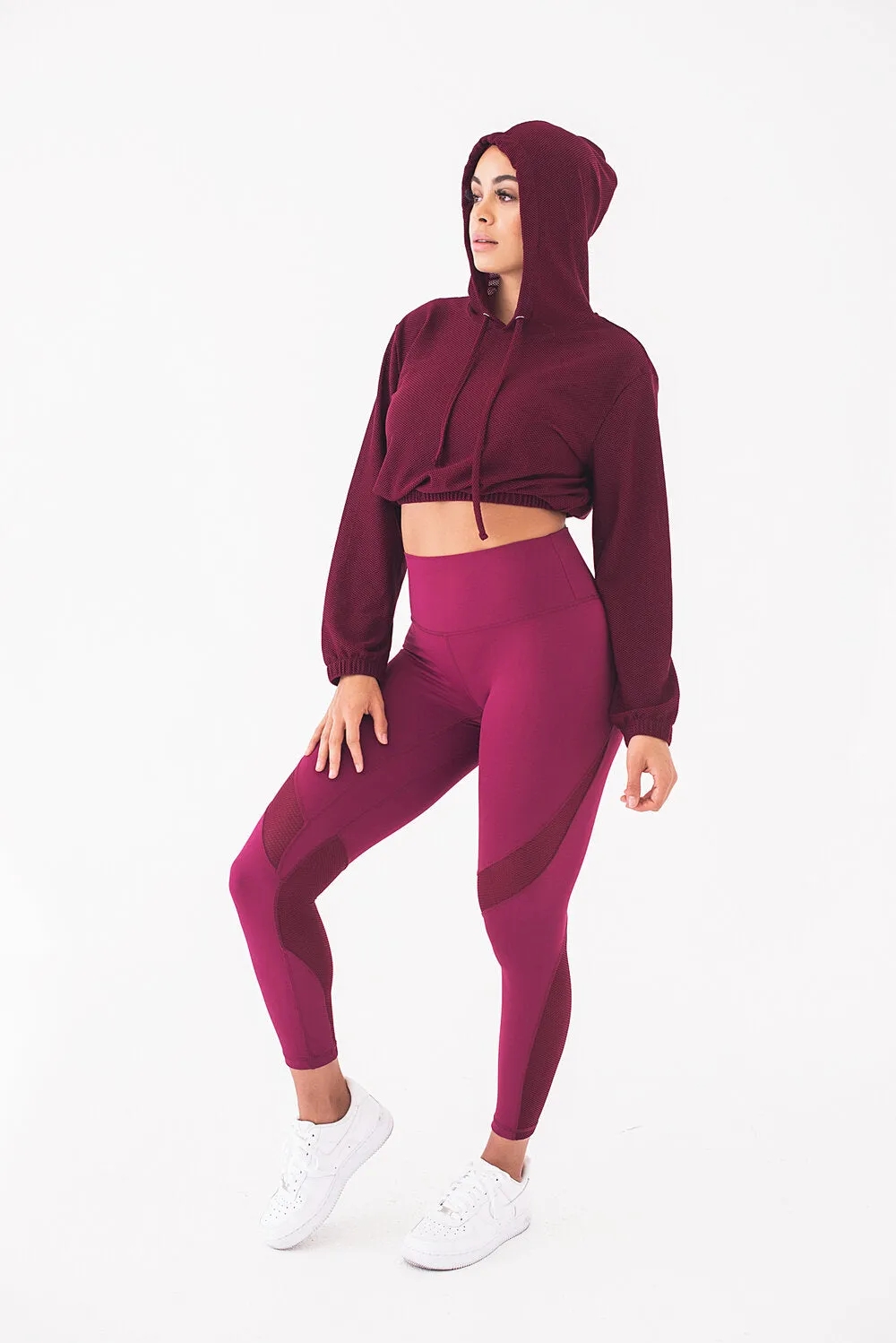 Merlot Mesh Hoodie