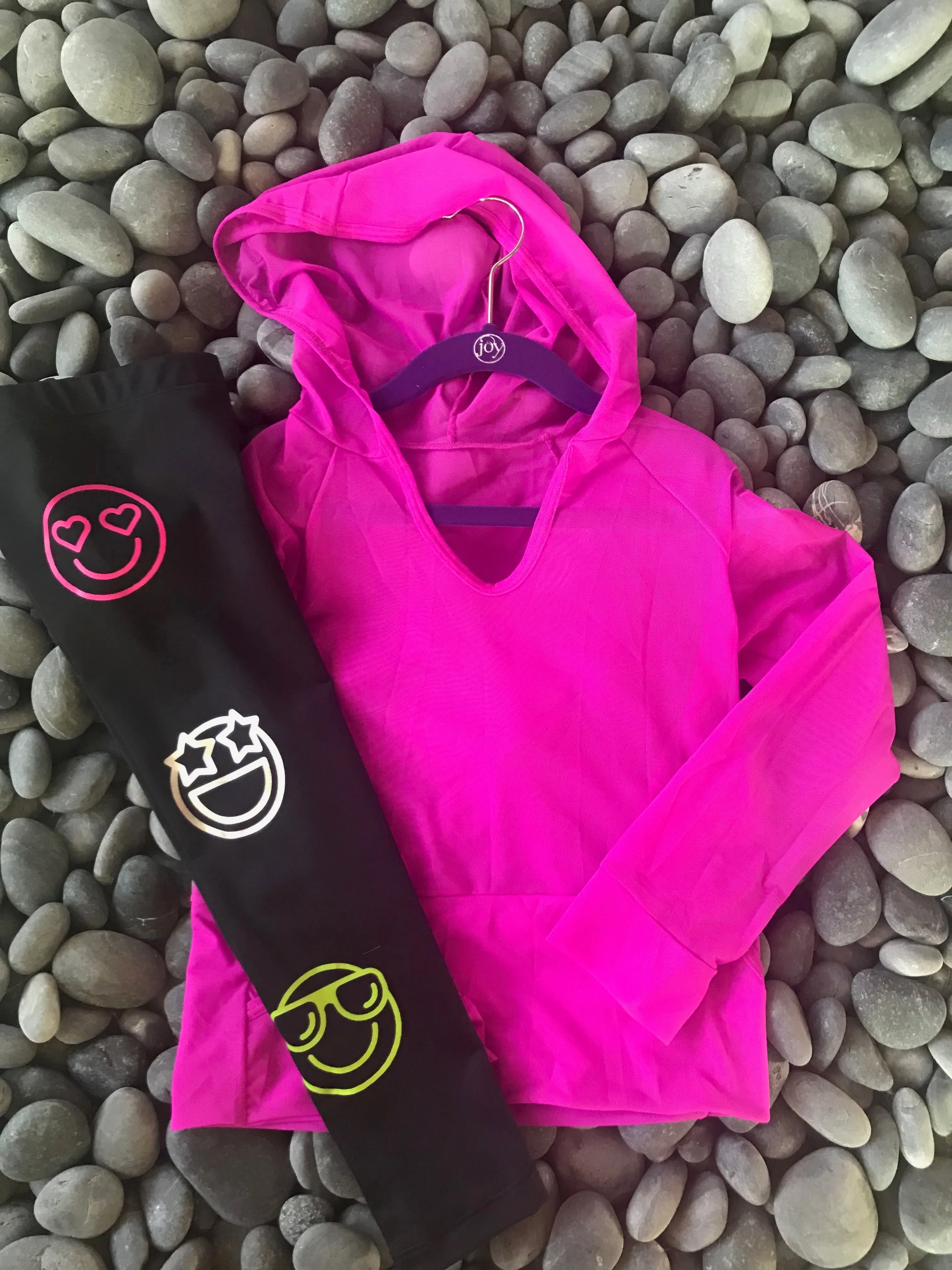 Mesh Hoodie Fucsia