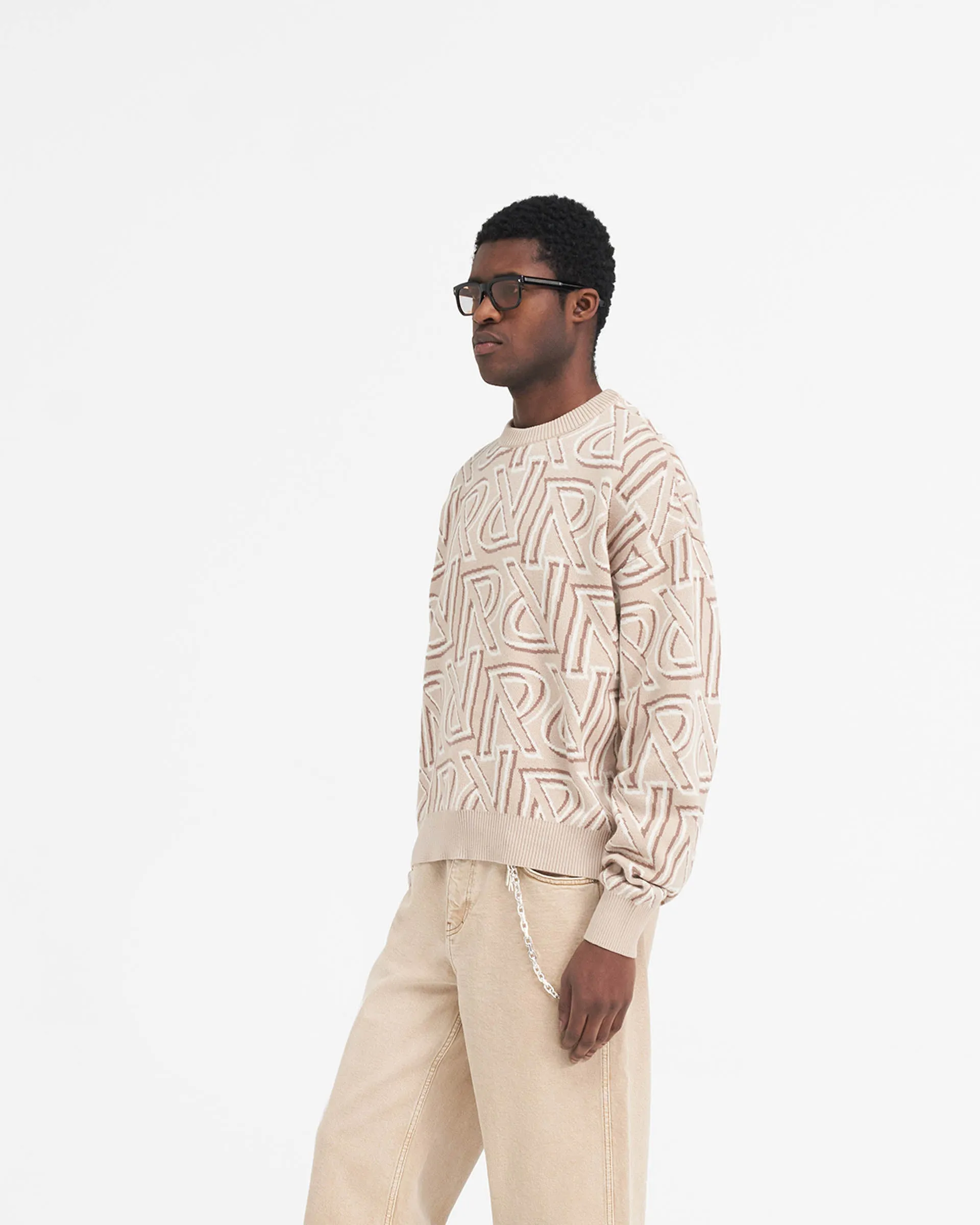 Monogram Knit Sweater - Cashmere