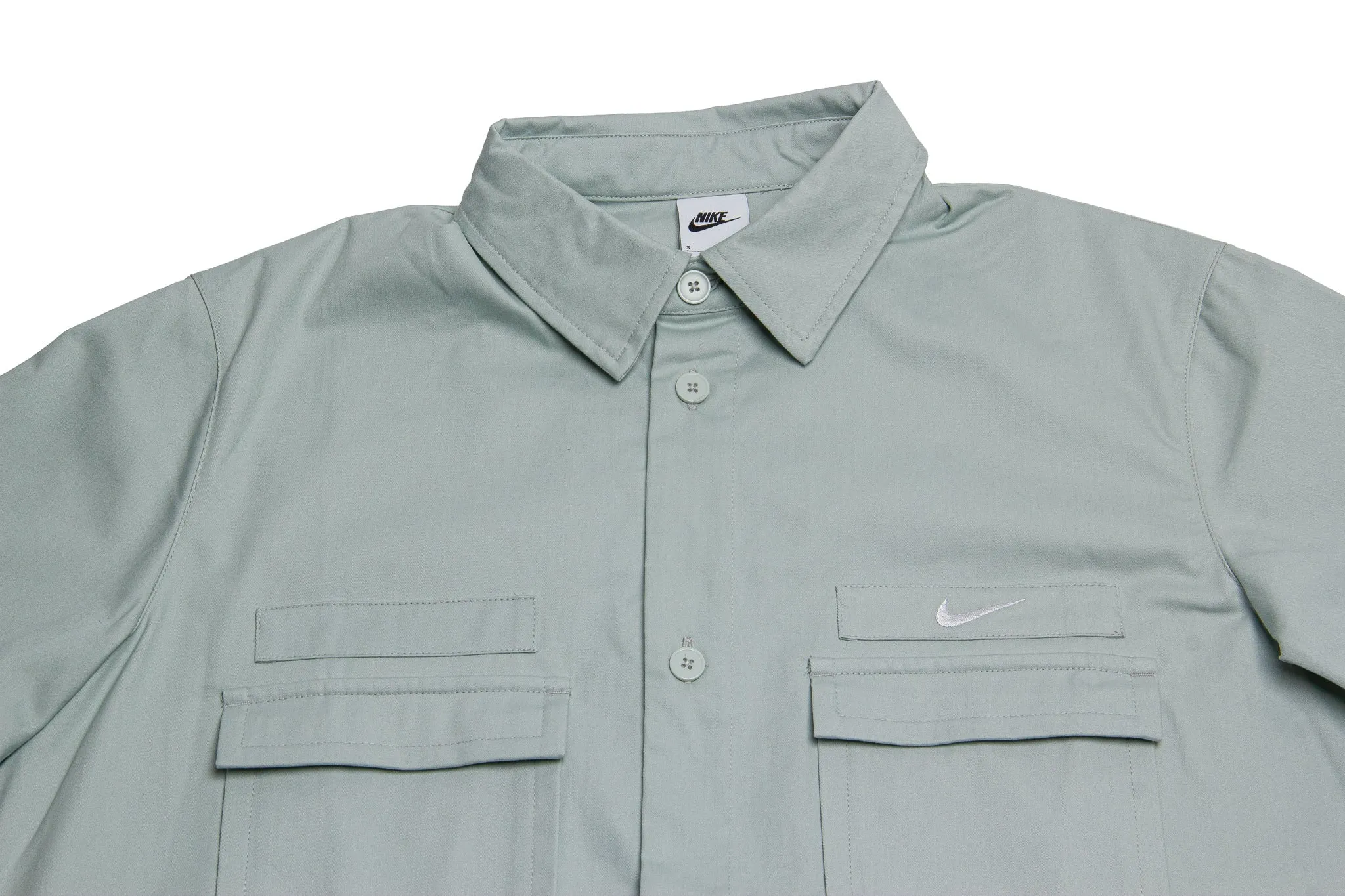 Nike Life Button Down Shirt "Light Silver"