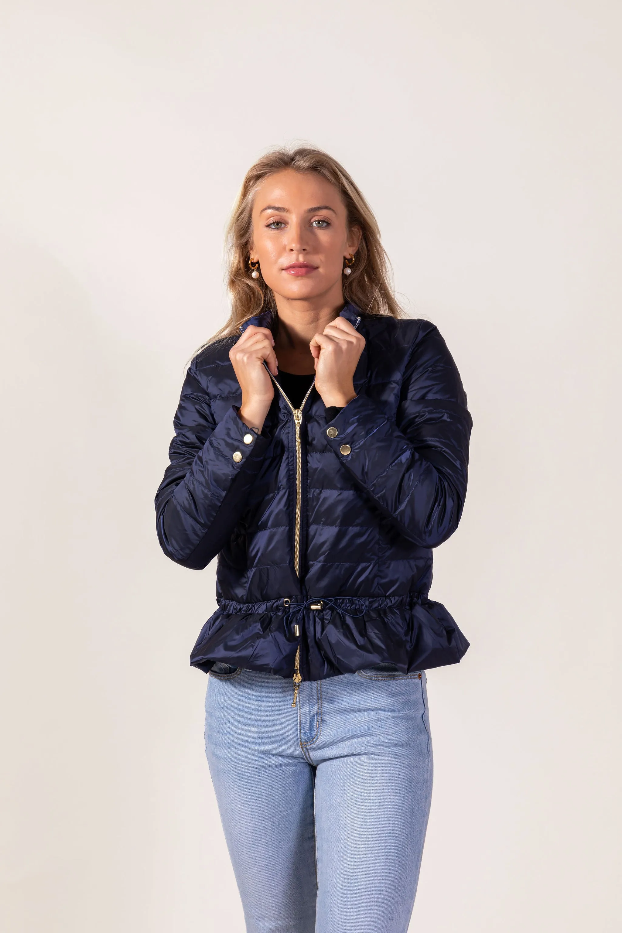 Peplum Puffer Jacket