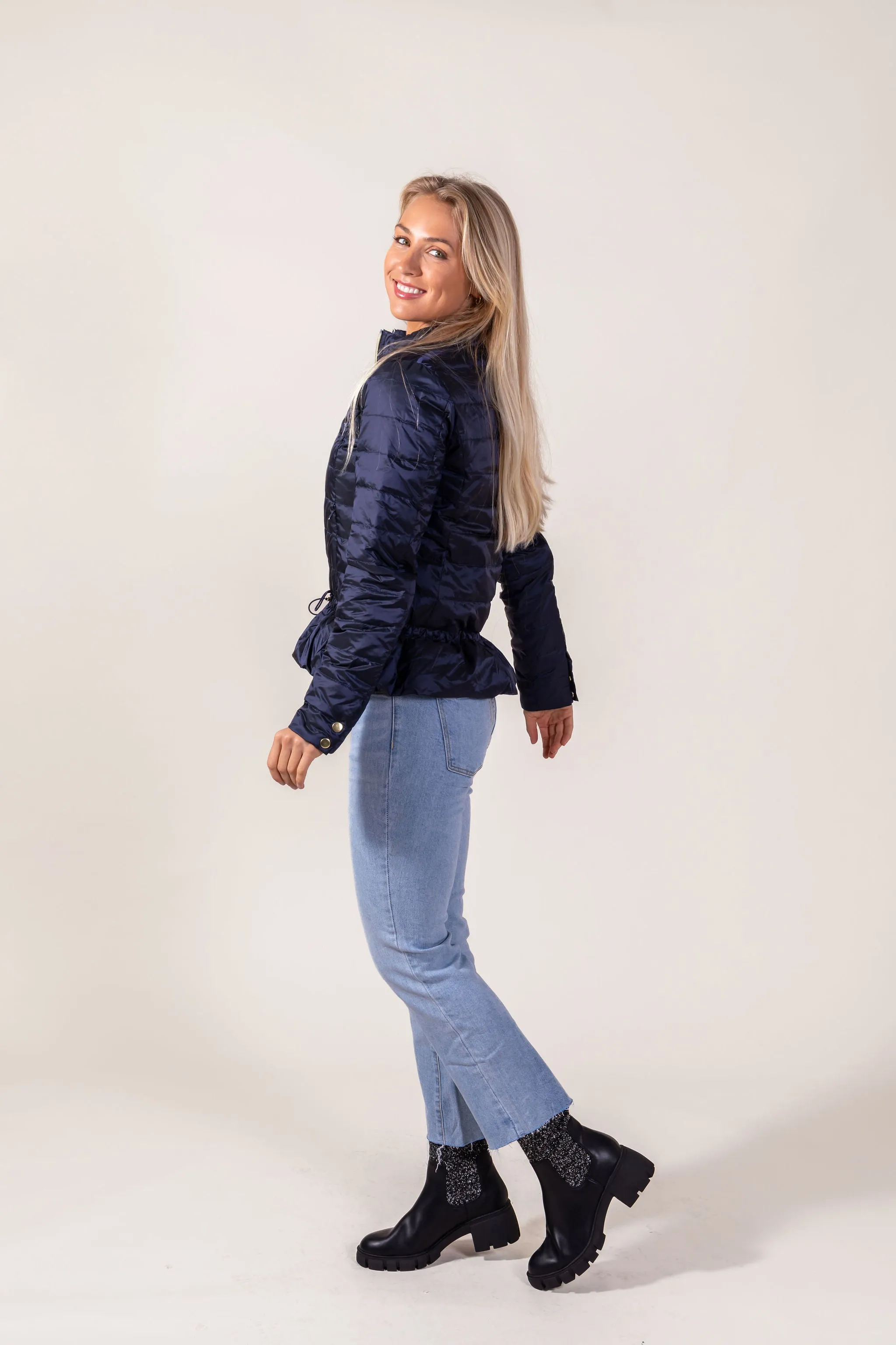 Peplum Puffer Jacket