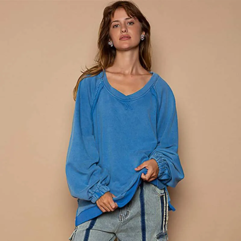 Pullover Back Cut Out Sweatshirt