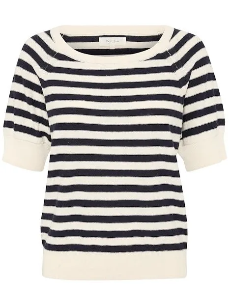 Pullover Glennie PW dark navy stripe