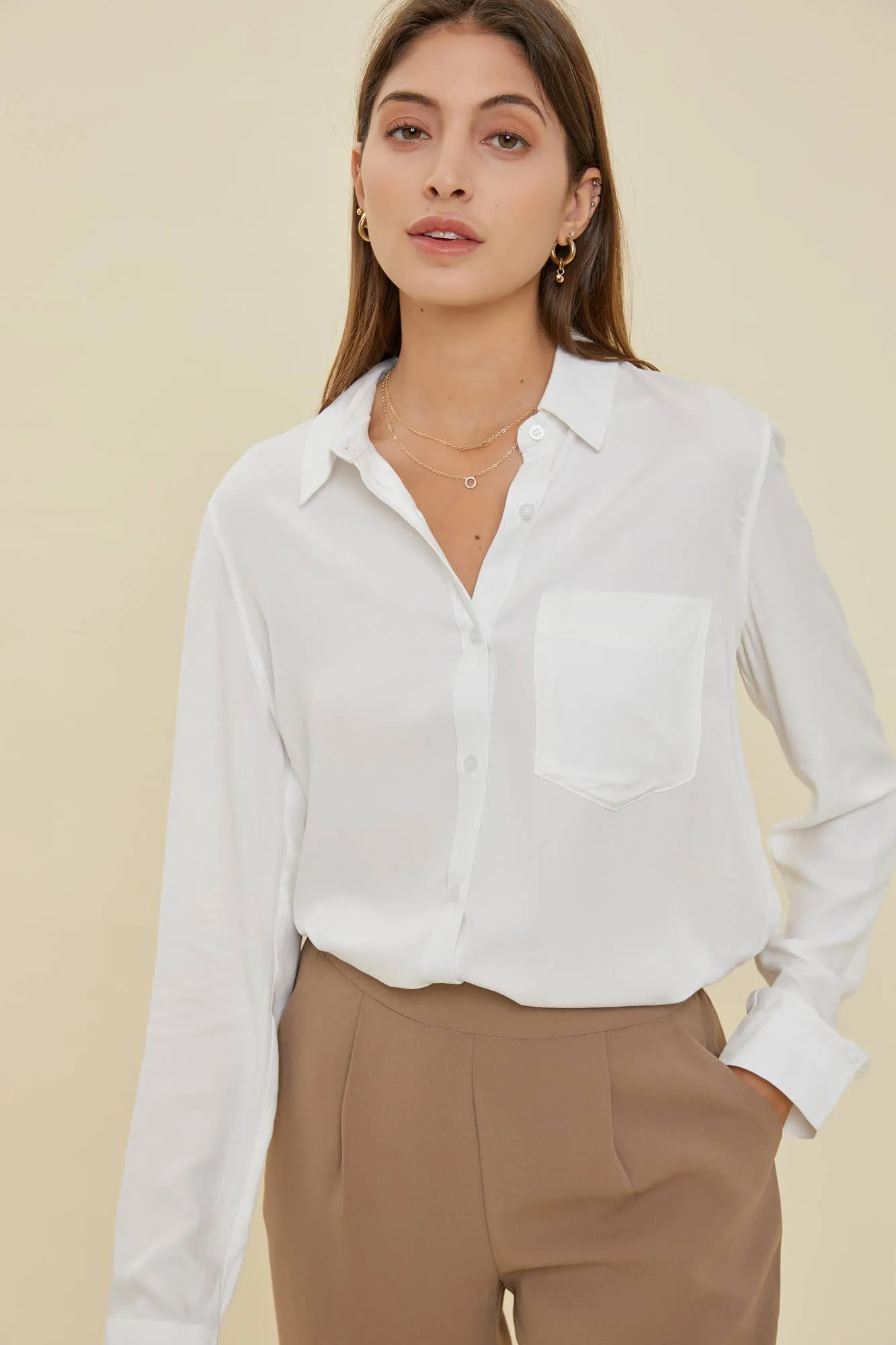 RAYON BUTTON DOWN CLASSIC SHIRT