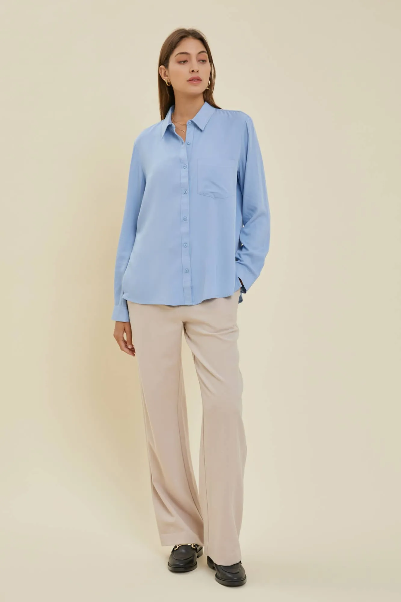 RAYON BUTTON DOWN CLASSIC SHIRT