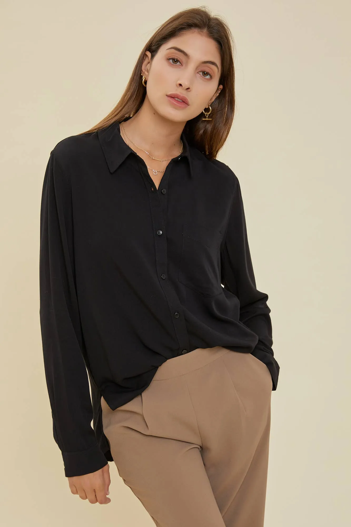 RAYON BUTTON DOWN CLASSIC SHIRT