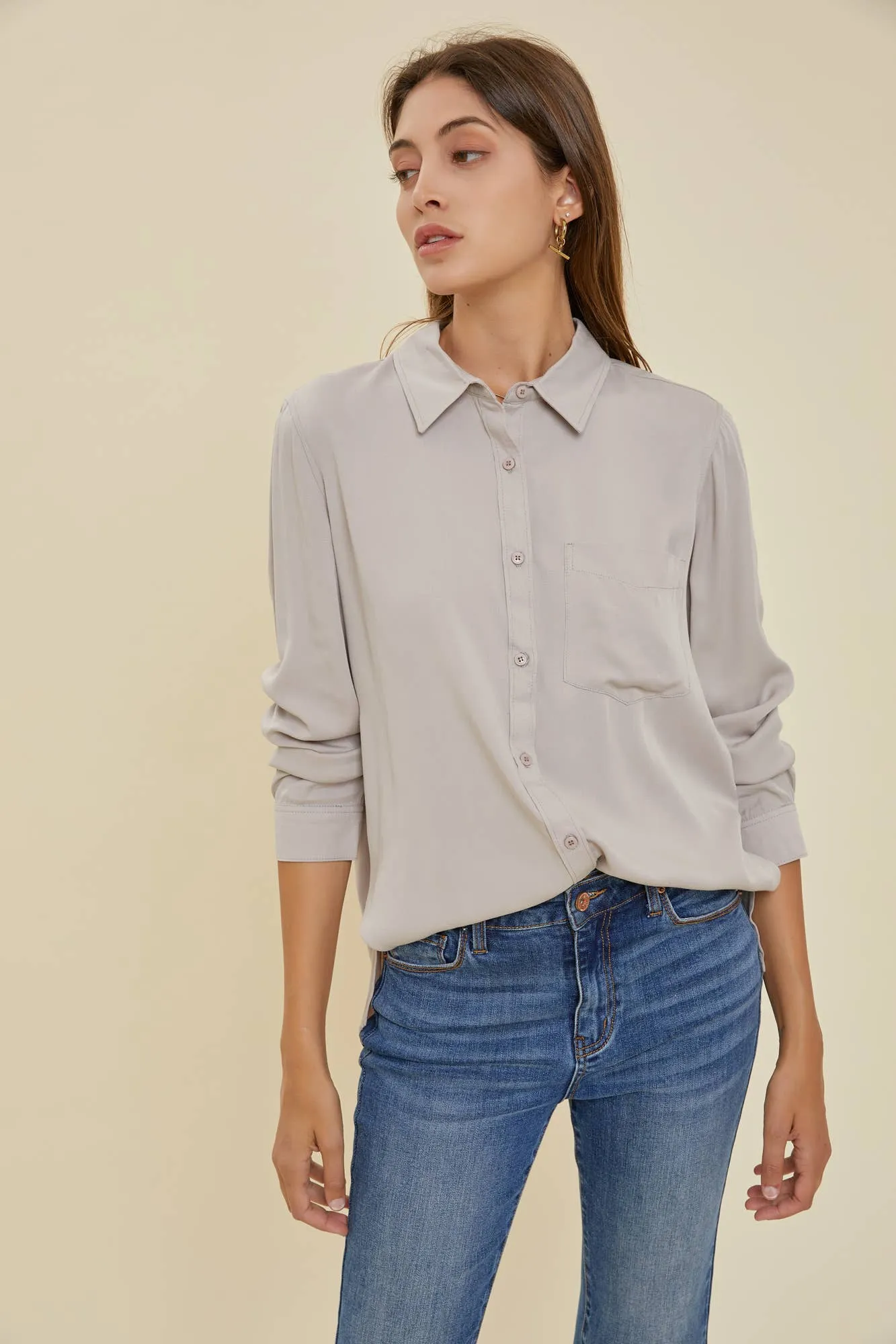 RAYON BUTTON DOWN CLASSIC SHIRT