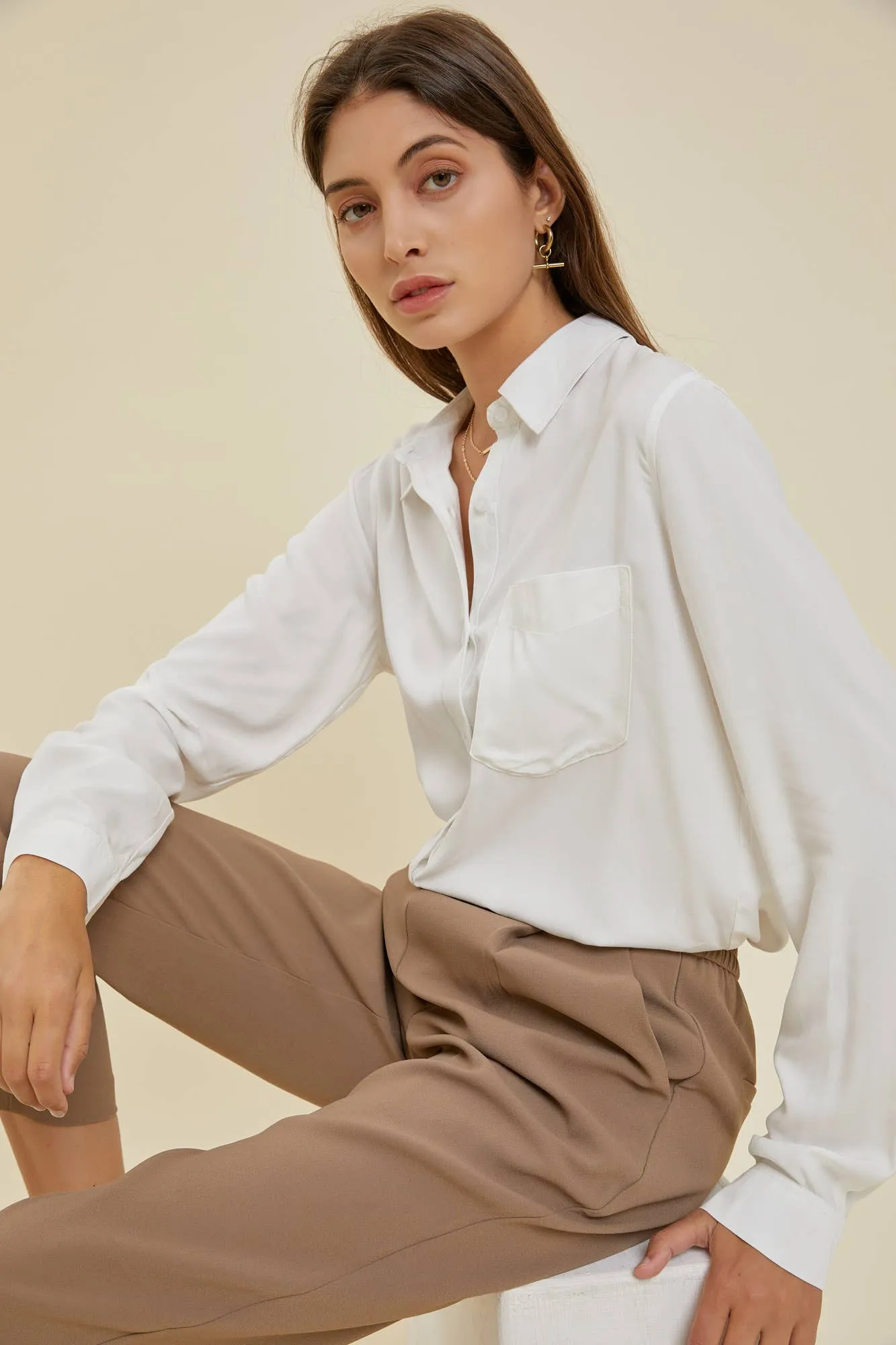 RAYON BUTTON DOWN CLASSIC SHIRT