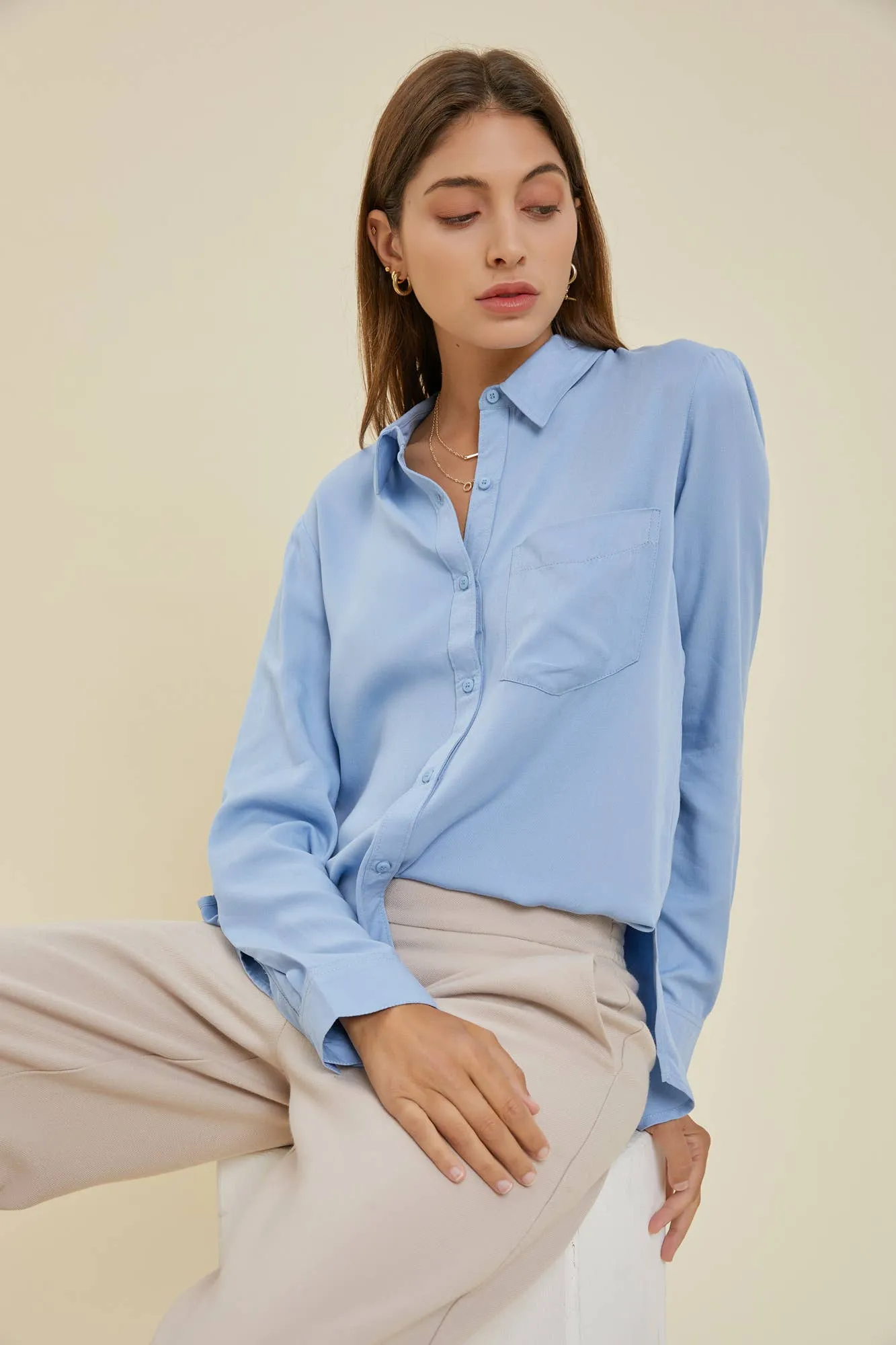 RAYON BUTTON DOWN CLASSIC SHIRT