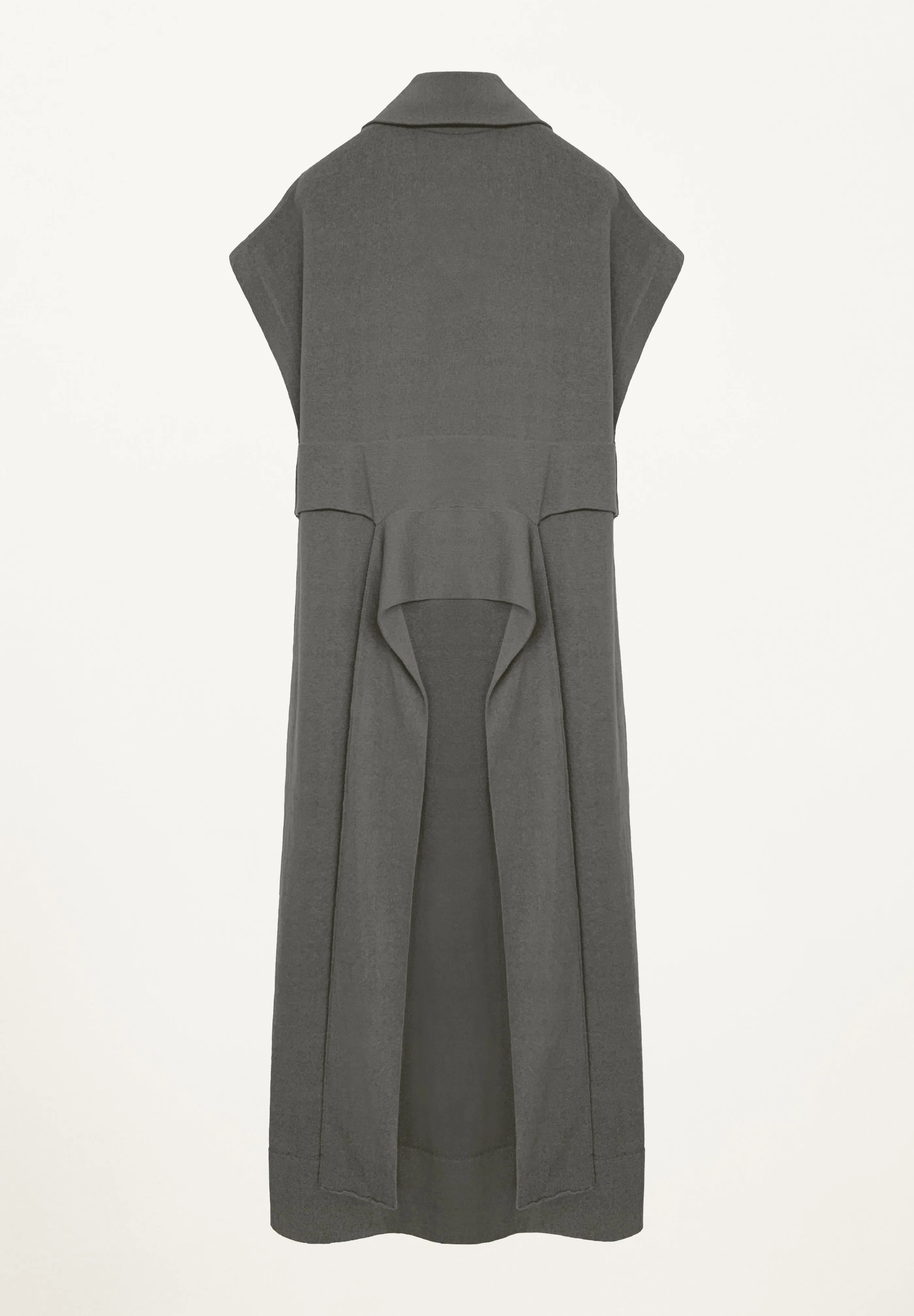 Sleeveless Trench in Pewter