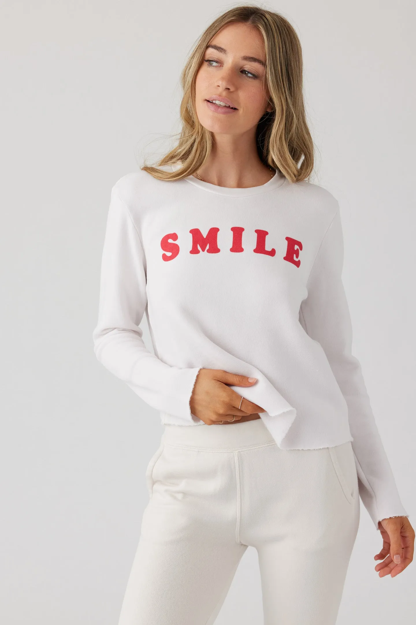 Smile Crop Pullover