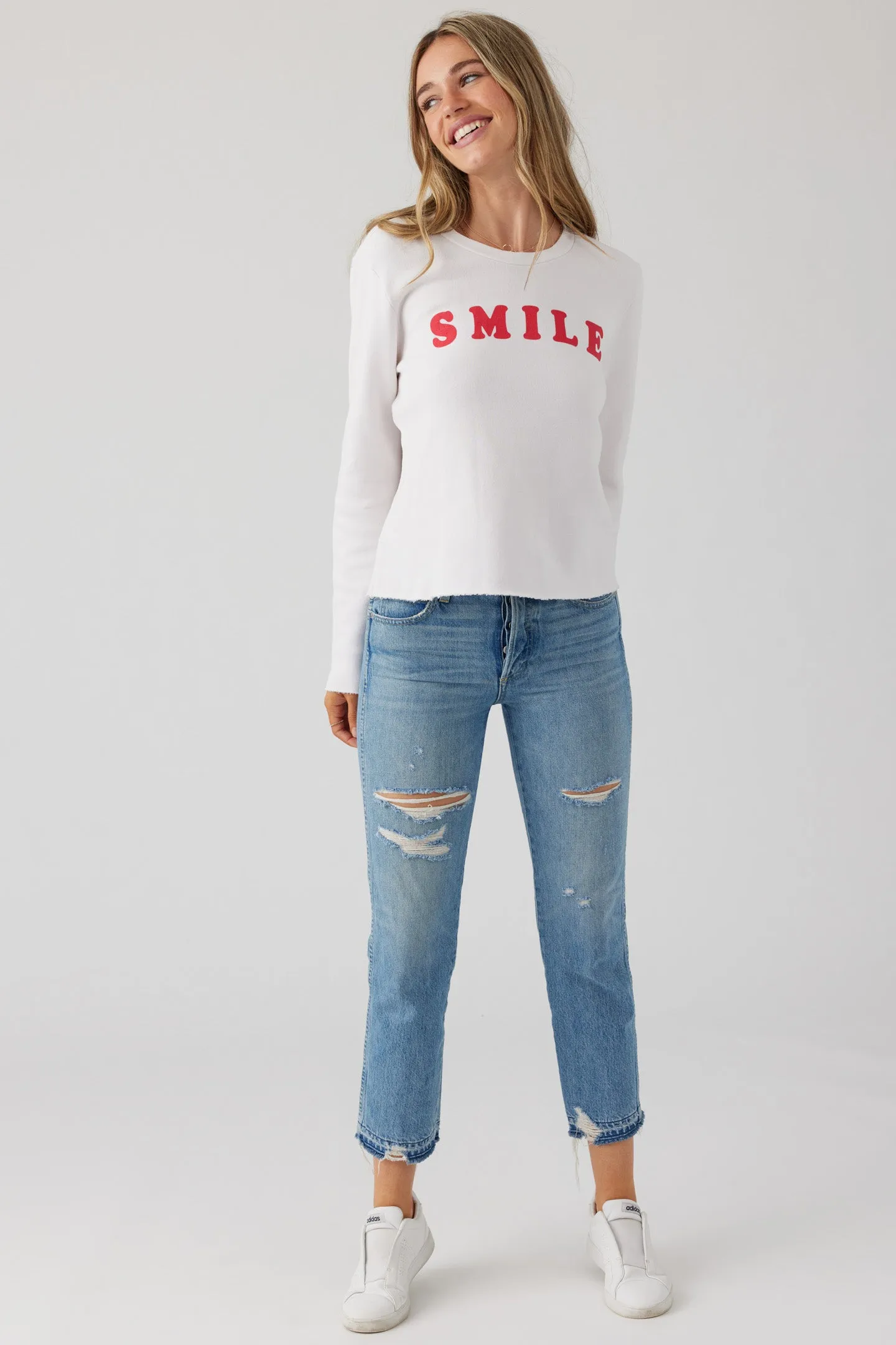 Smile Crop Pullover