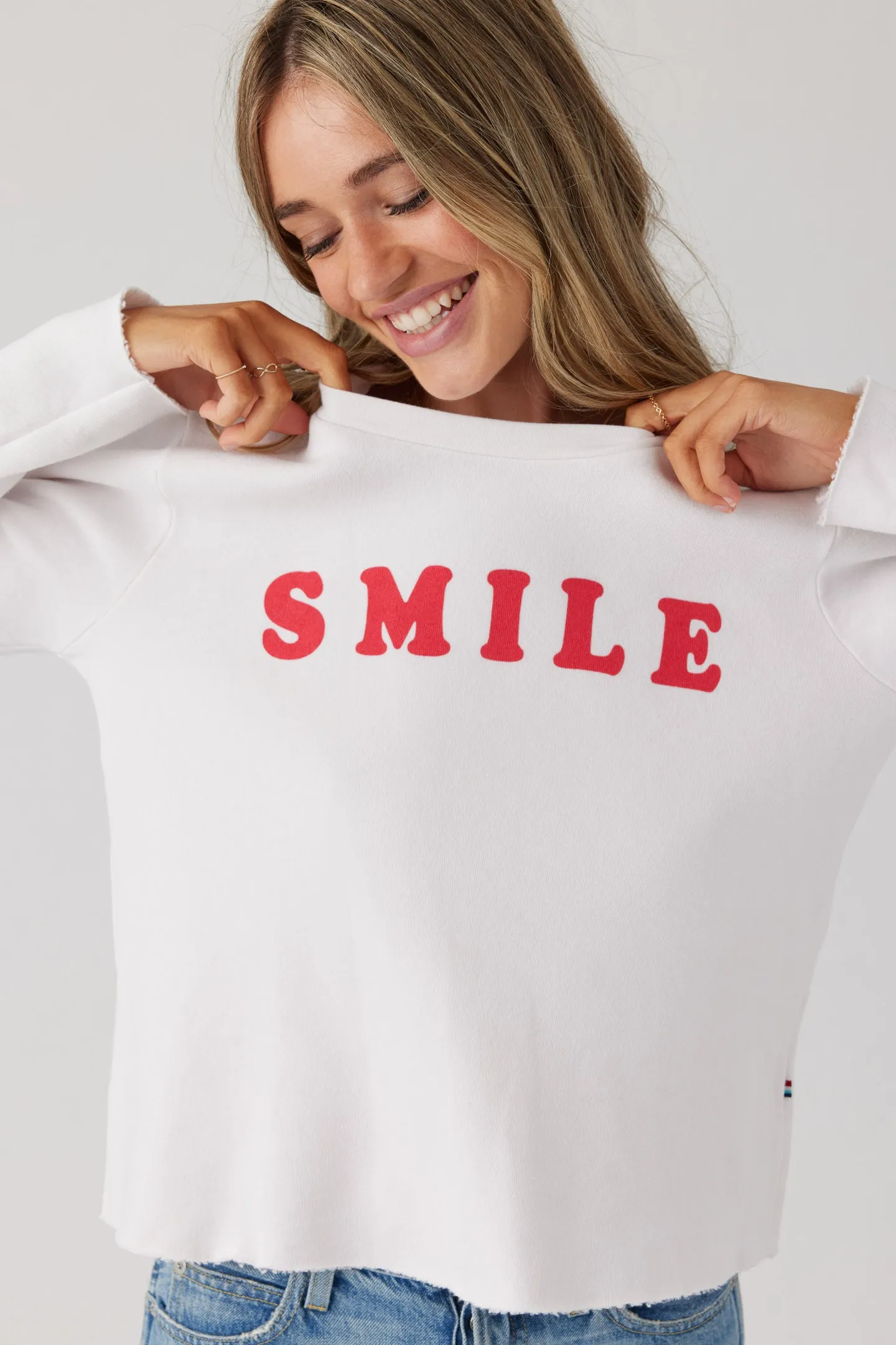 Smile Crop Pullover