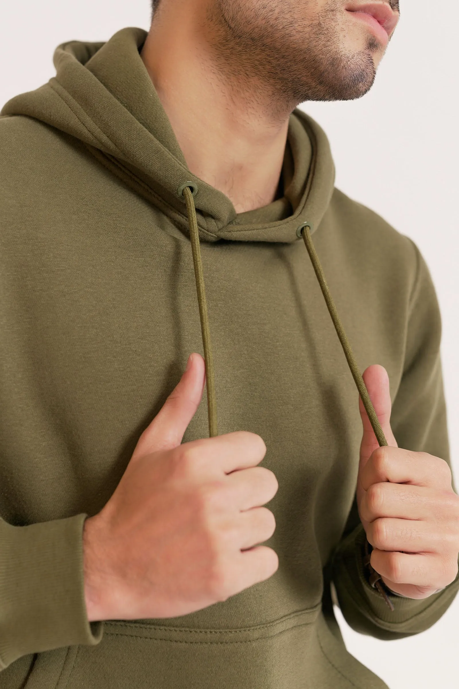 Solid Pullover Hoodie