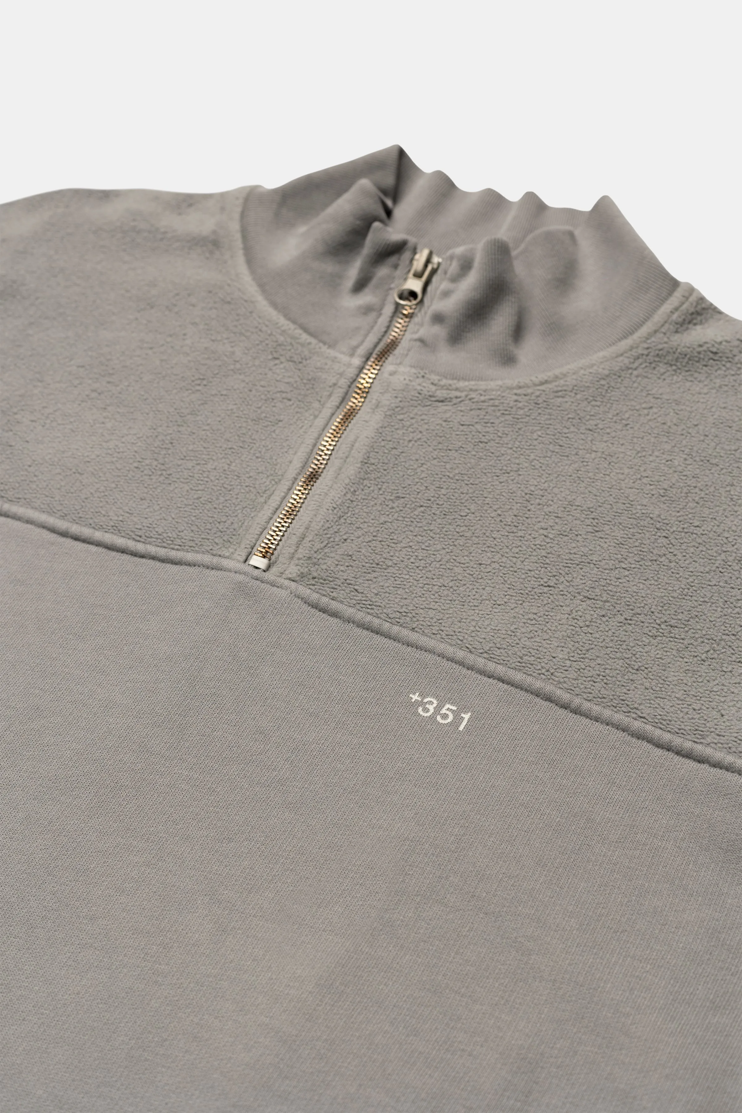 SWEATSHIRT ZIP STONE GREY