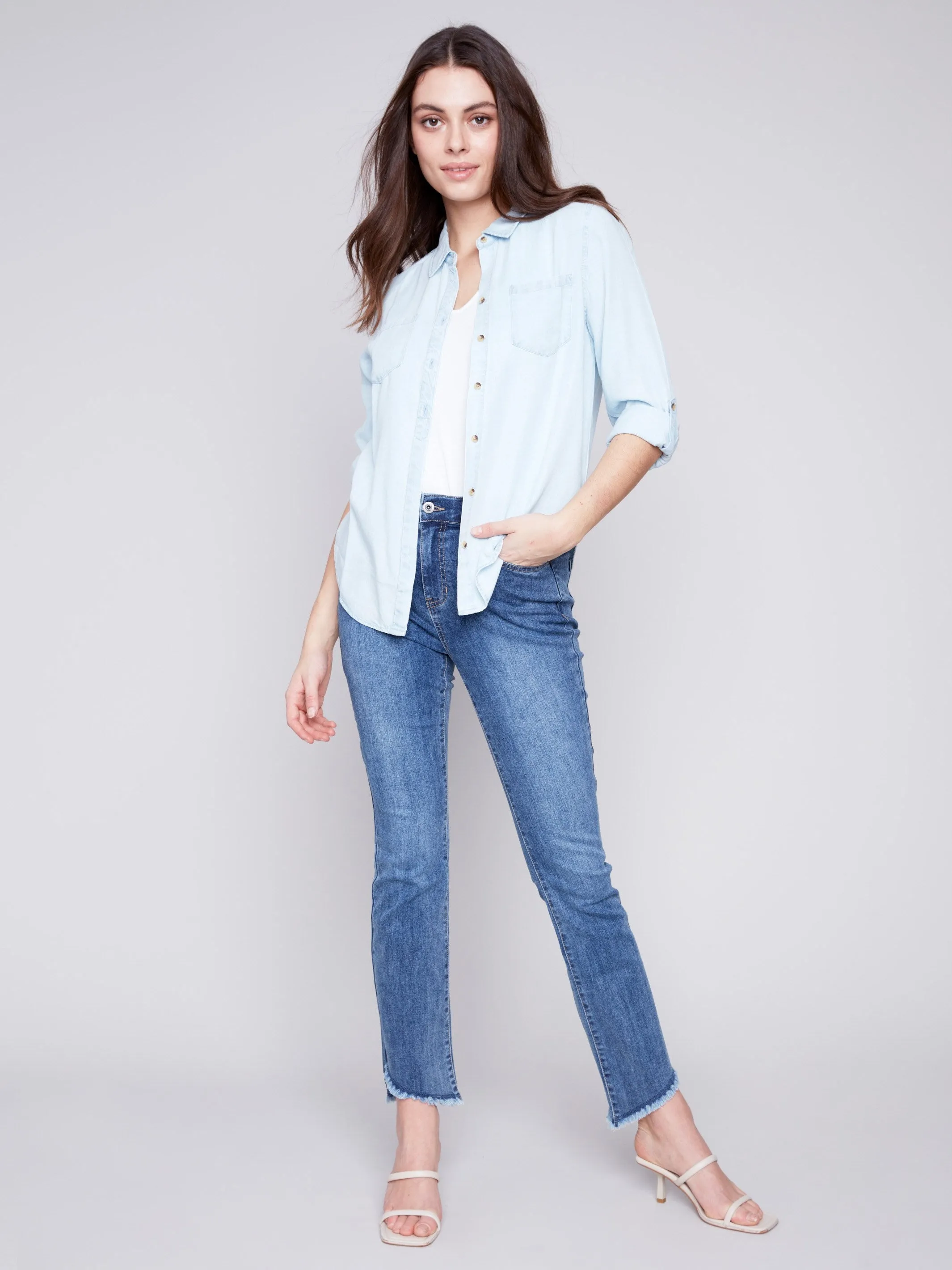 Tencel Button-Down Shirt - Denim