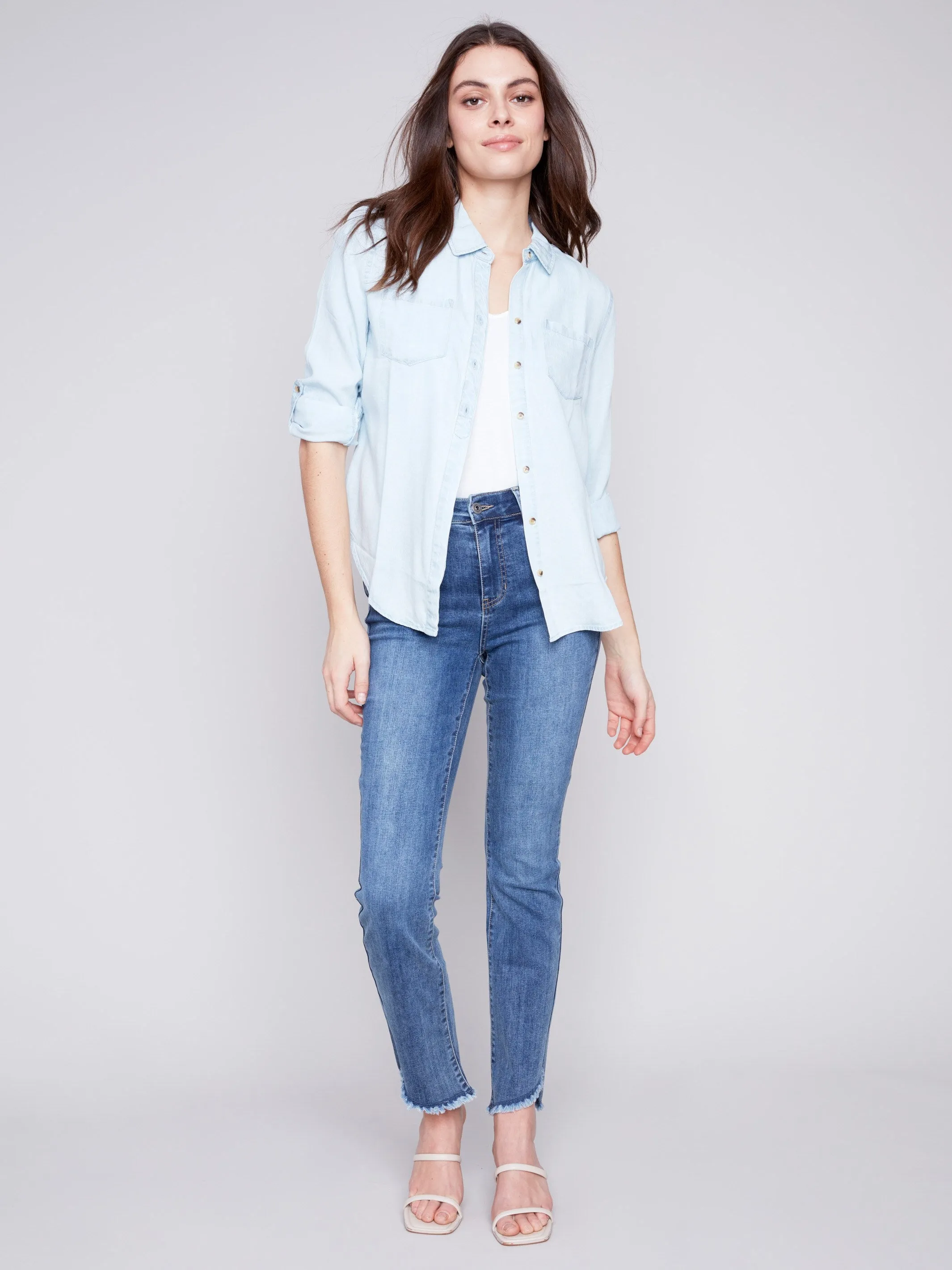 Tencel Button-Down Shirt - Denim