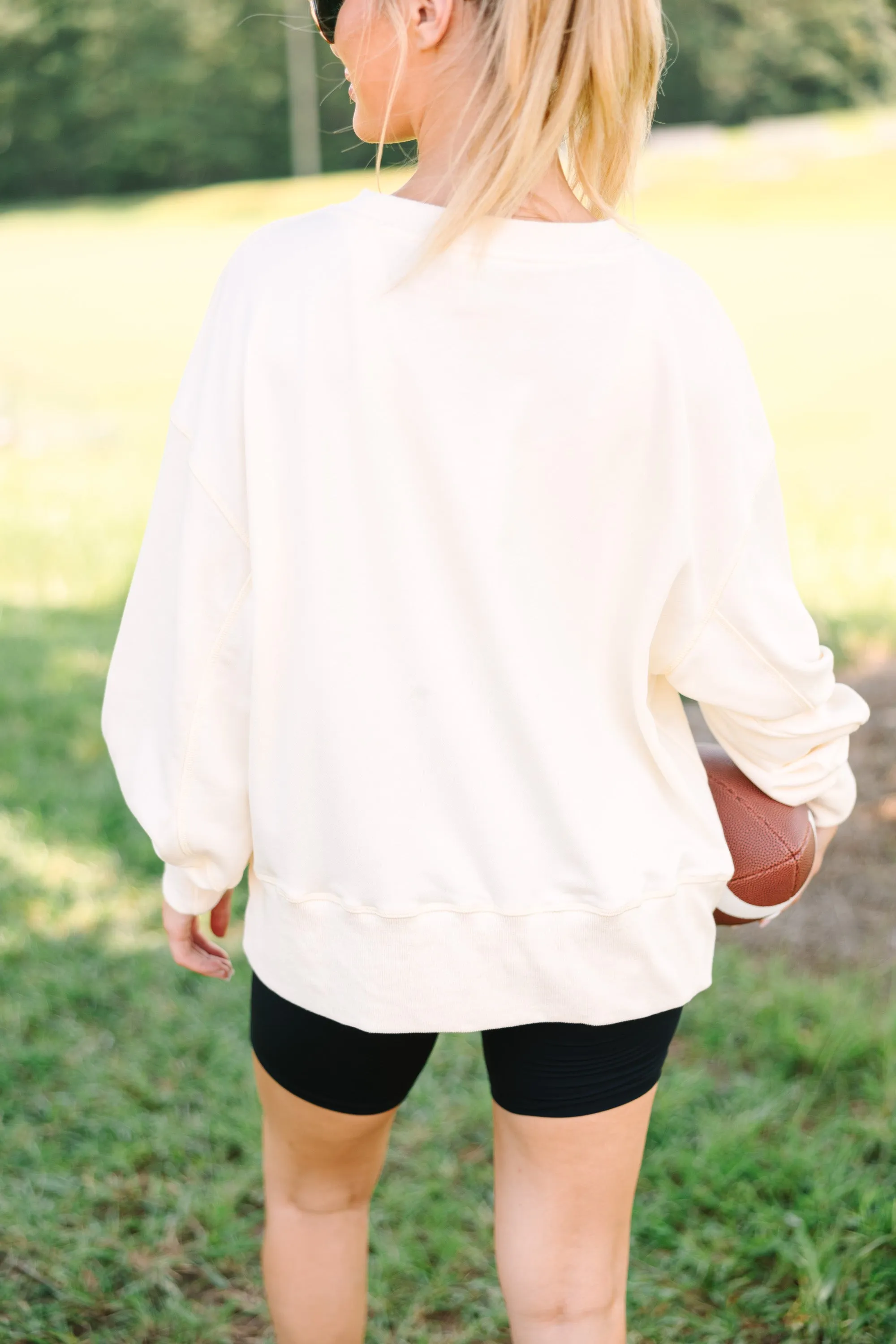 The Tailgate Club Cream Pullover