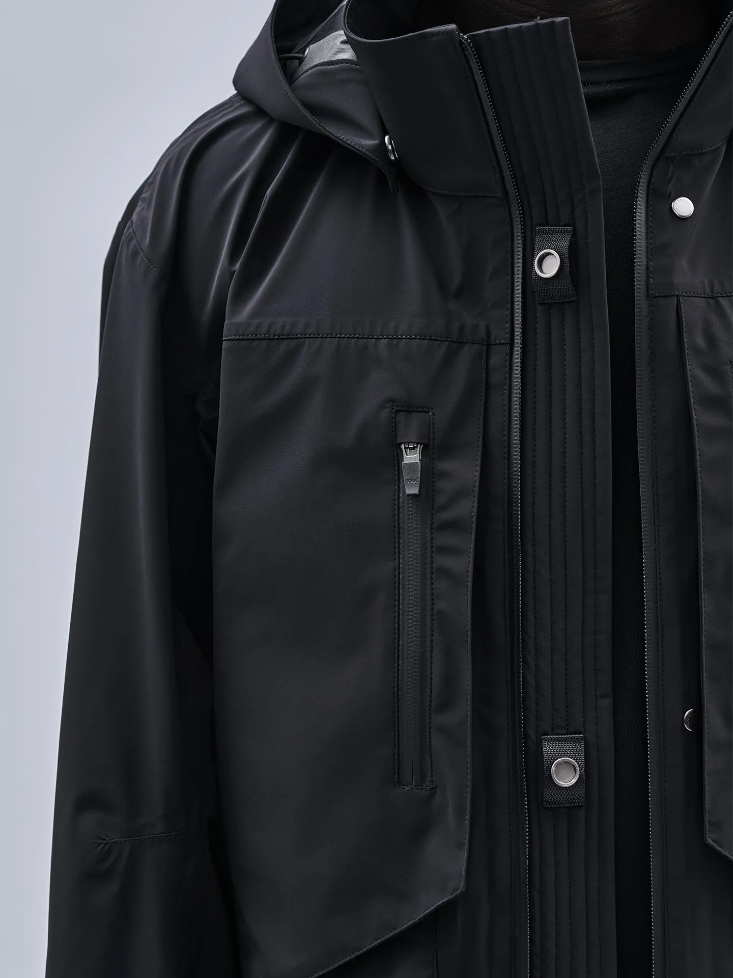 unai adjustable coat graphene black