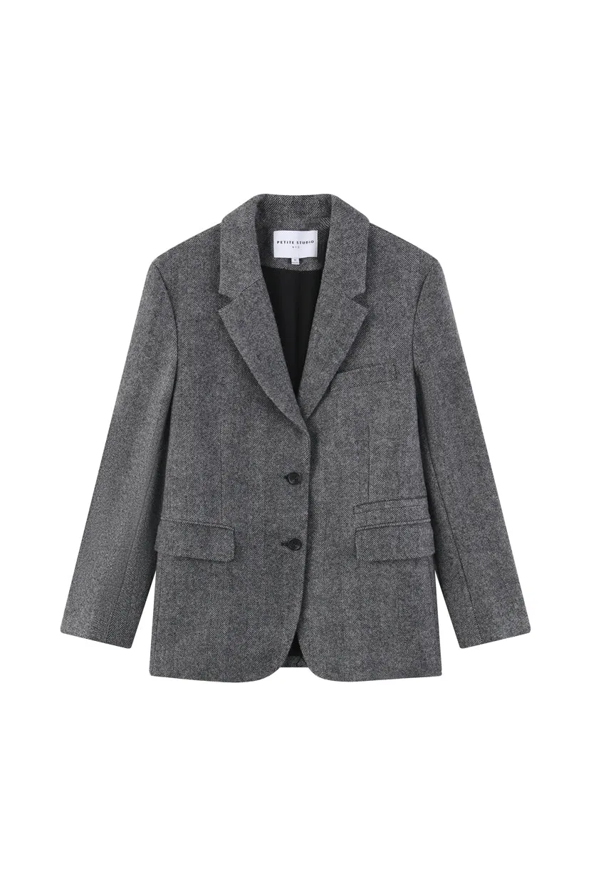 Vito Wool Blazer - Cool Grey