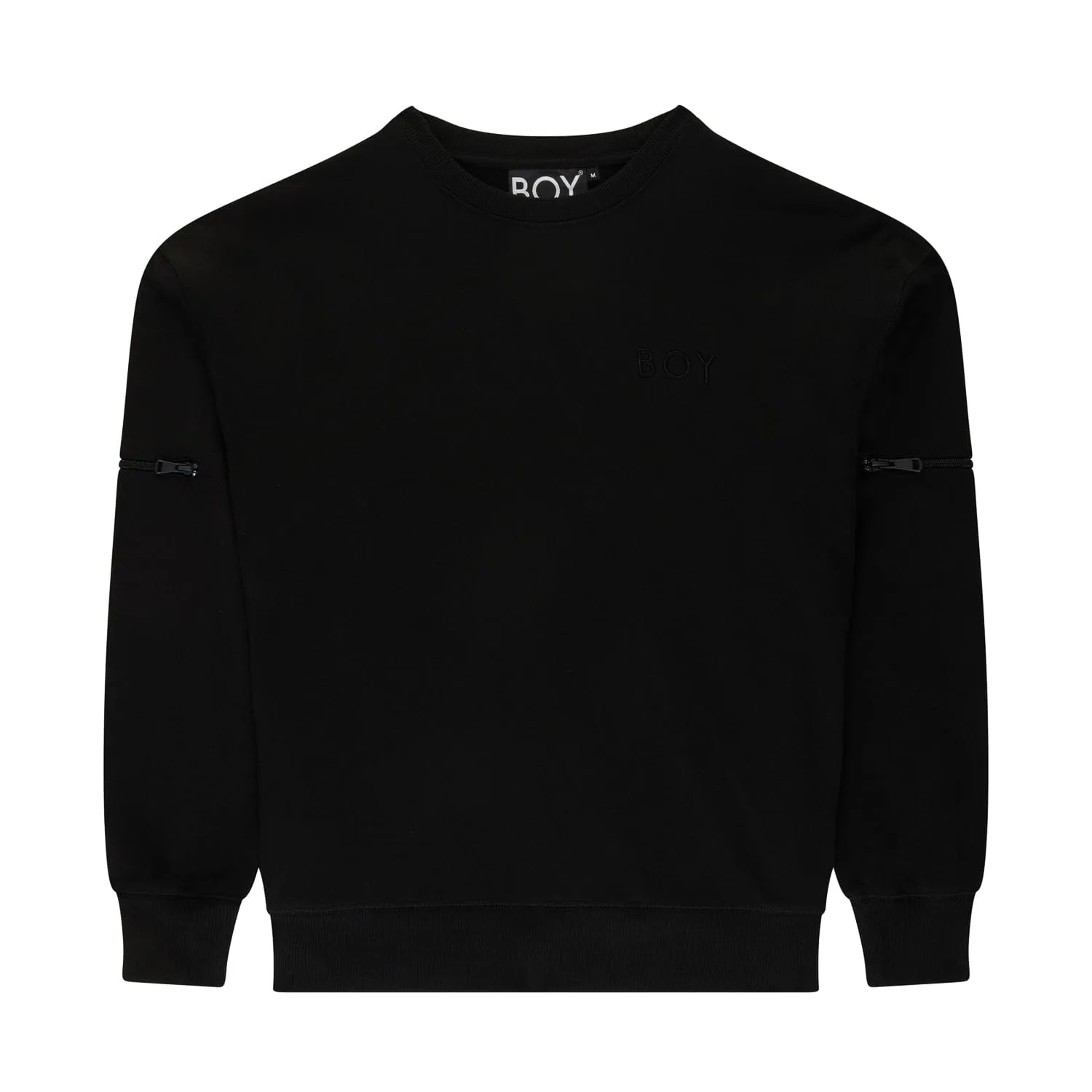 ZIPPED UP SWEATSHIRT - BLACK